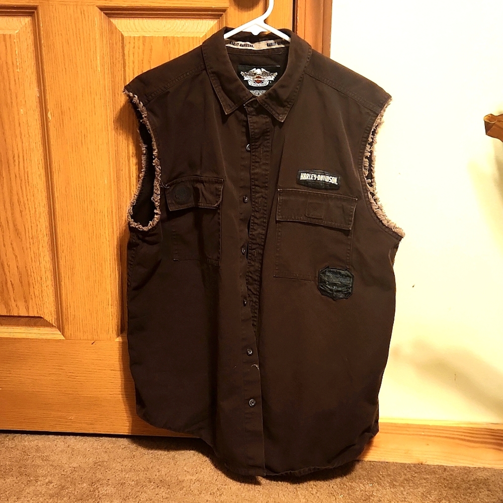 Men's Large Harley-Davidson 100% Cotton Sleeveless Shirt